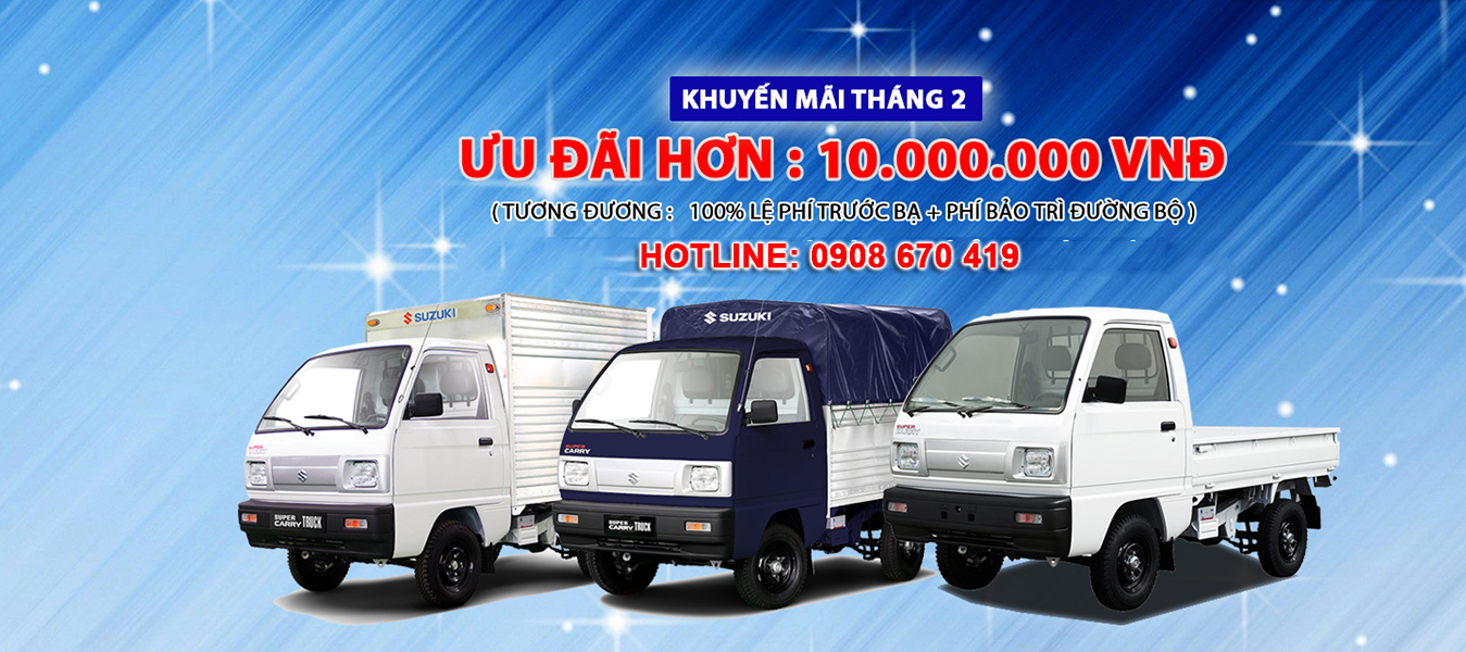 KHUYẾN MÃI XE TẢI SUZUKI THÁNG 2-2020