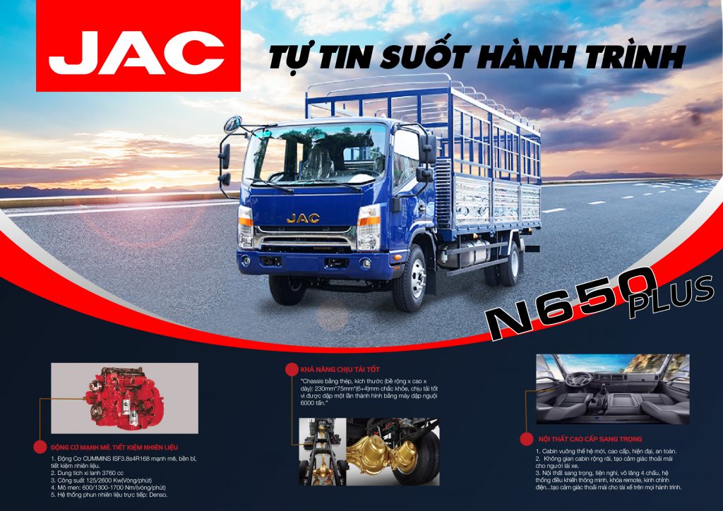 JAC N200S 1T99 – Thùng Kín – Động Cơ CUMMINS (Sao chép)