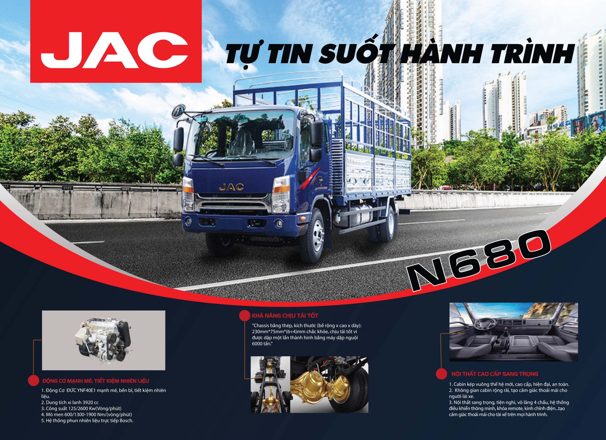 JAC N200S 1T99 – Thùng Kín – Động Cơ CUMMINS (Sao chép)