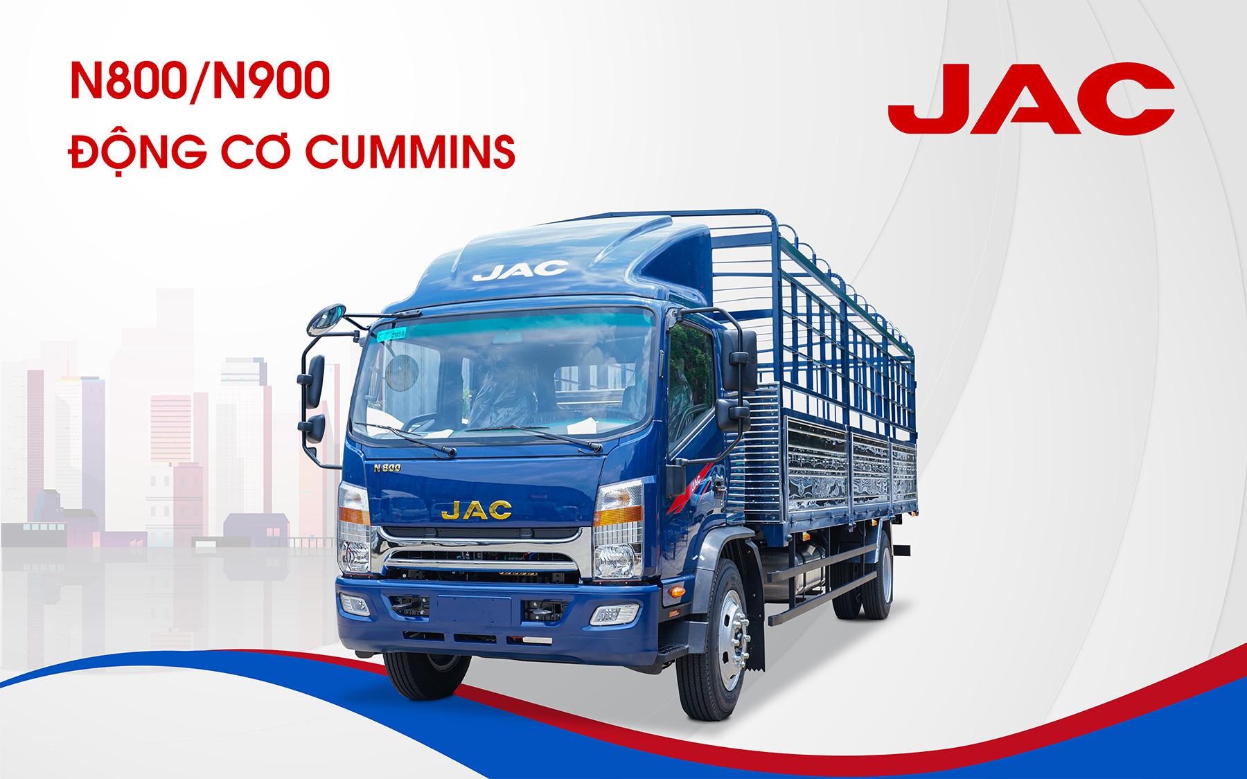 JAC N200S 1T99 – Thùng Kín – Động Cơ CUMMINS (Sao chép)